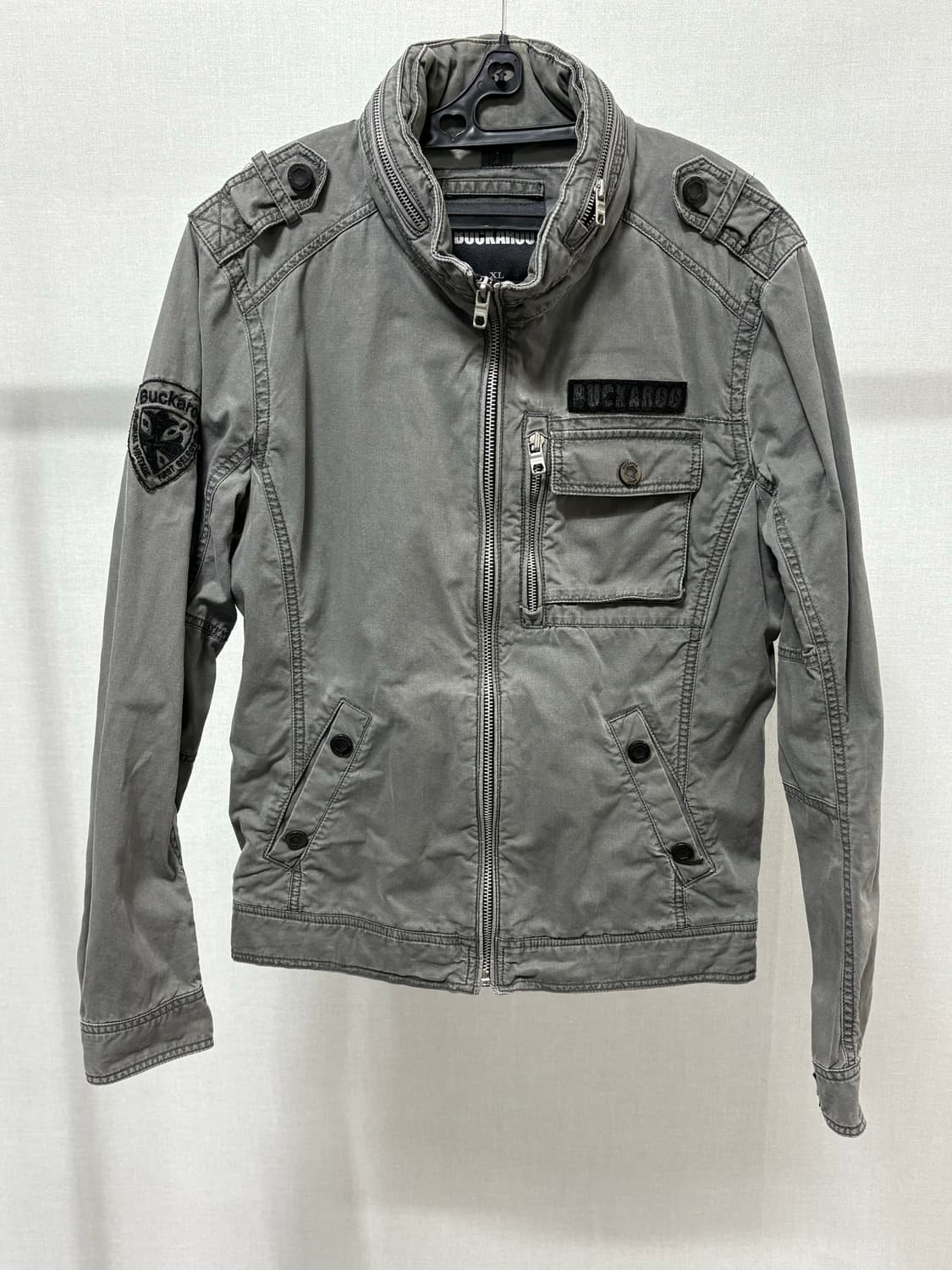 버커루 빈티지 카고 봄버자켓 00s y2K 락시크펑크 항공점퍼집업밀리터리 상품이미지1