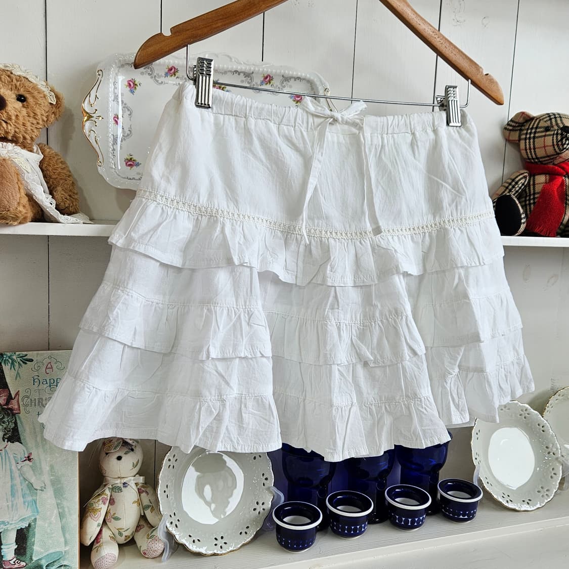 화이트 캉캉 티어드 스커트 상품이미지2