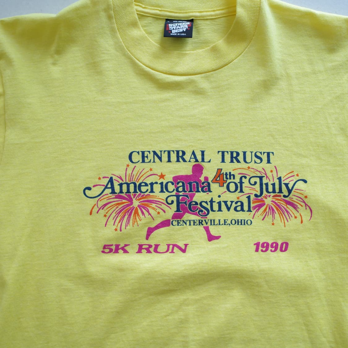 90s USA 1990 독립기념일 5K 마라톤 싱글스티치 티셔츠 상품이미지2