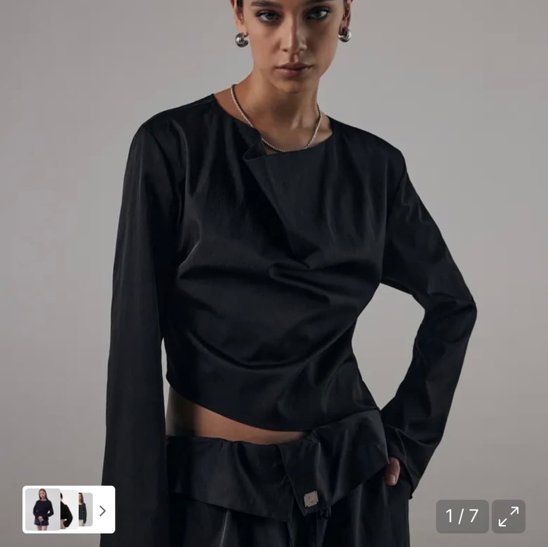 트리밍버드 cowl 블라우스 상품이미지1