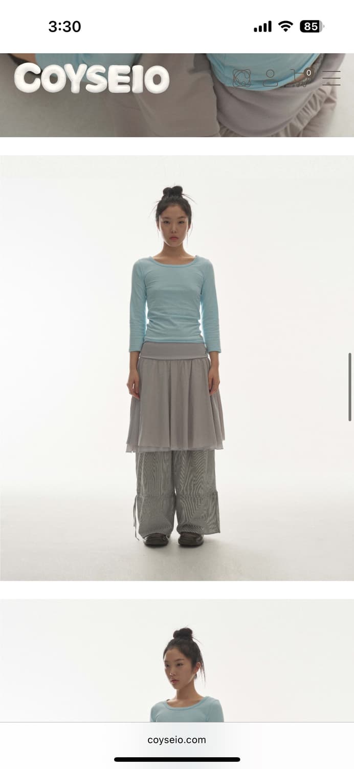 코이세이오 BACK CIRCLE CAPRI SLEEVES SKY BLUE 상품이미지4