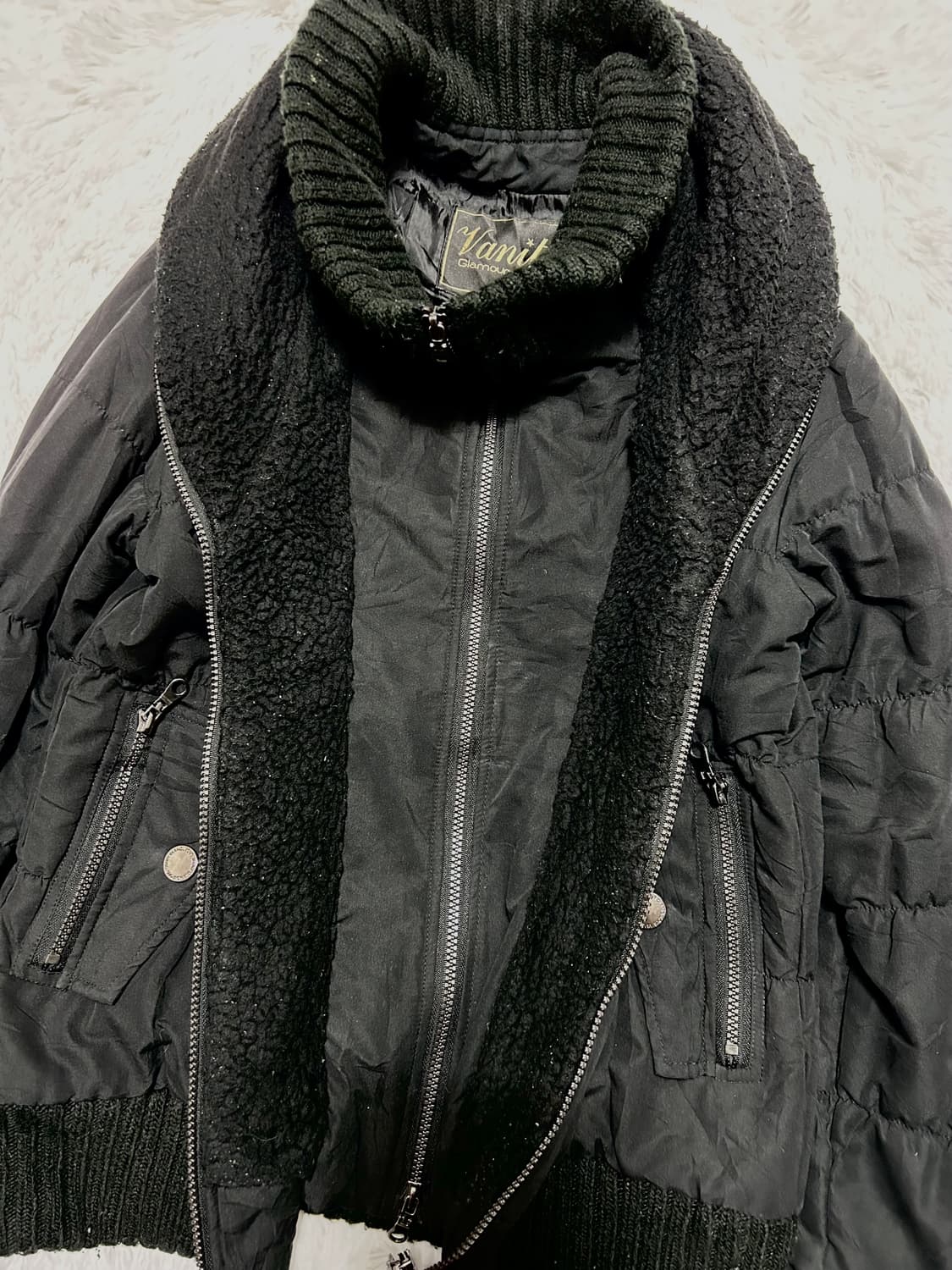 double zippper two way y2k gal padding 상품이미지2