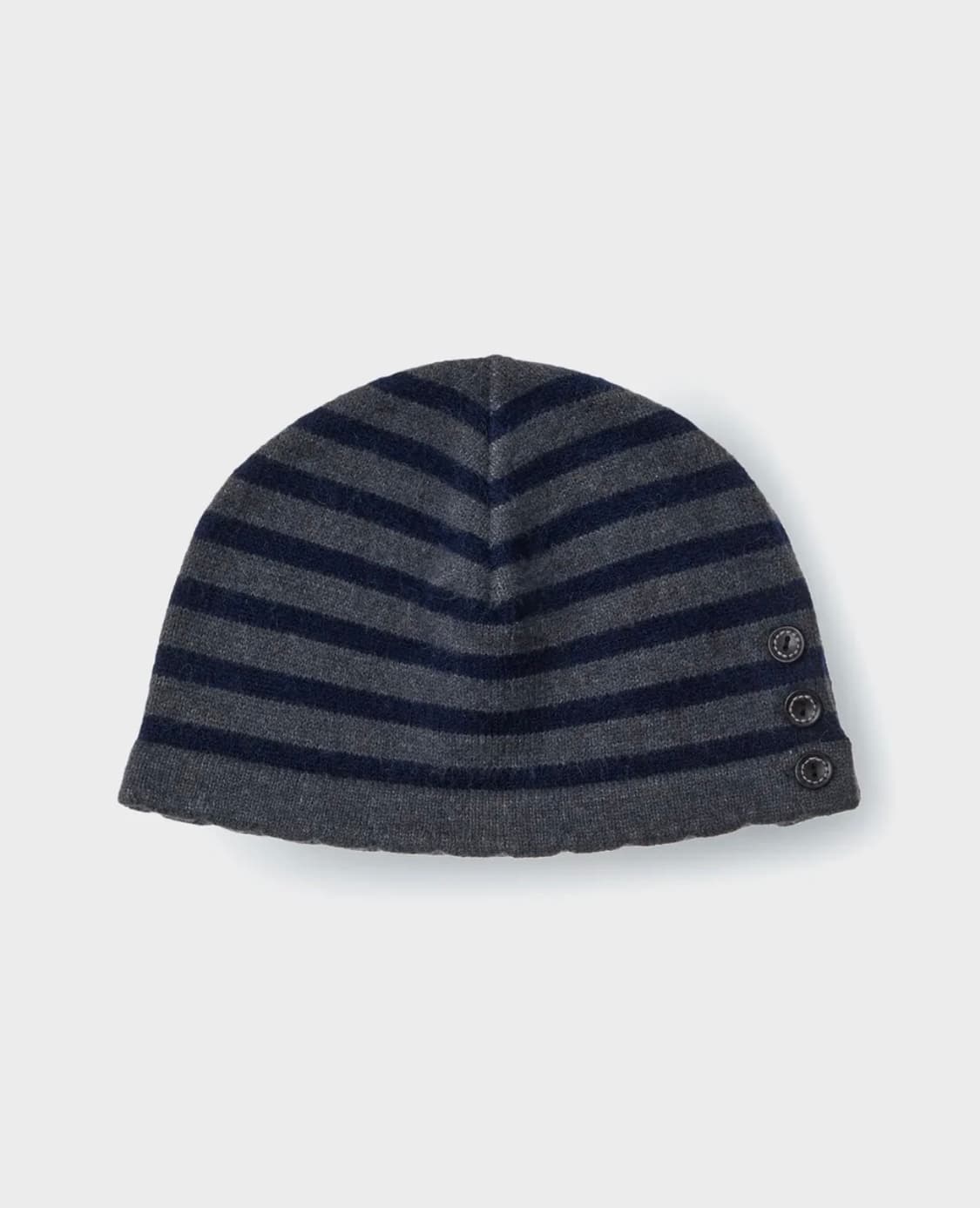 aeae 스트라이프 버튼 비니 그레이 상품이미지1