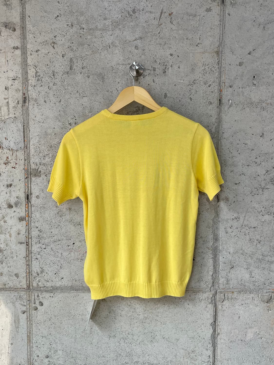 00s Courreges 꾸레쥬 로고 탑 옐로우 상품이미지8