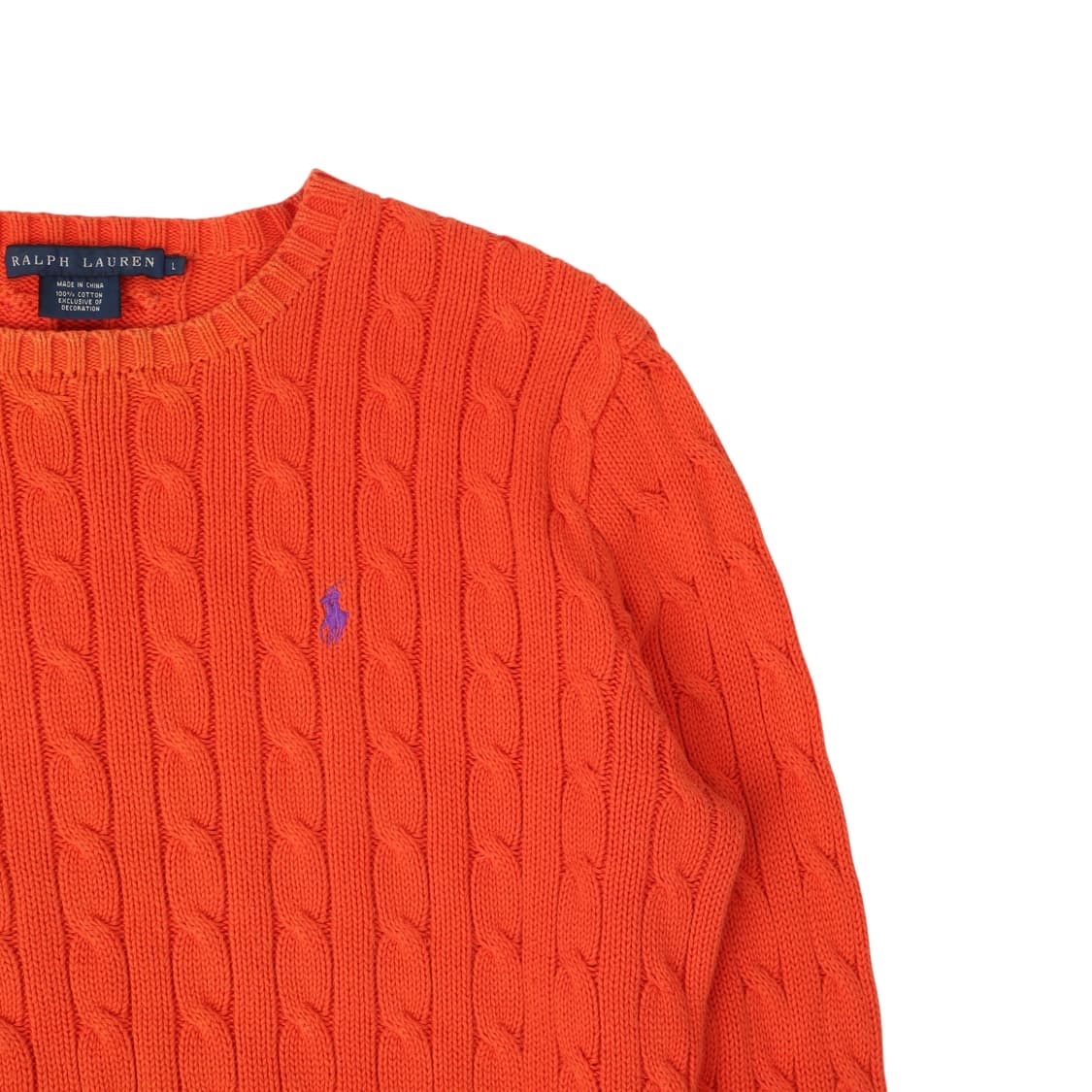 폴로 랄프로렌 오렌지 케이블 니트 상품이미지3