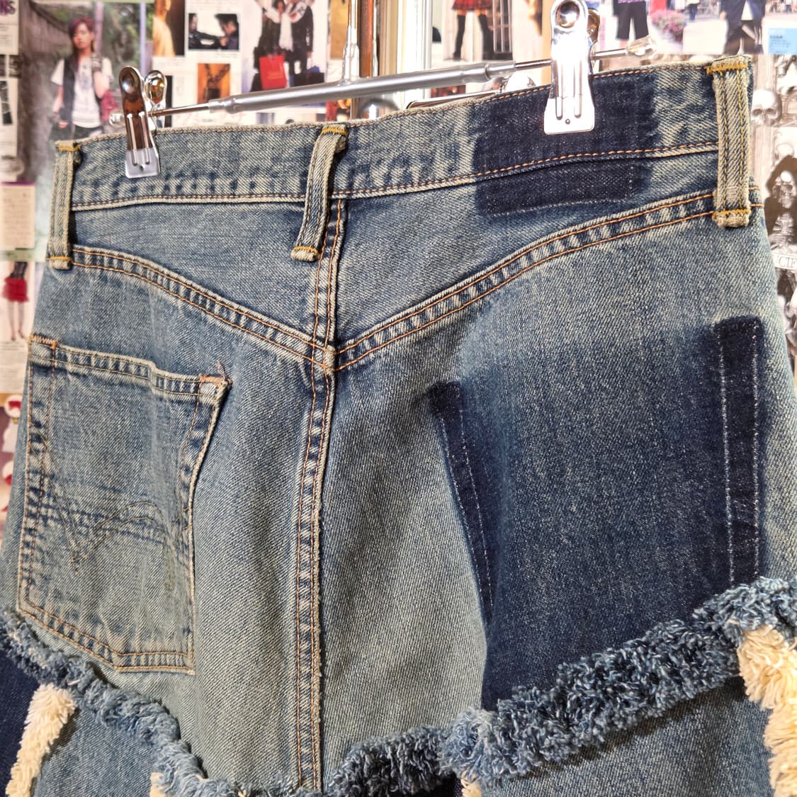 JPN 패치워크 그런지 데님 스커트 상품이미지6