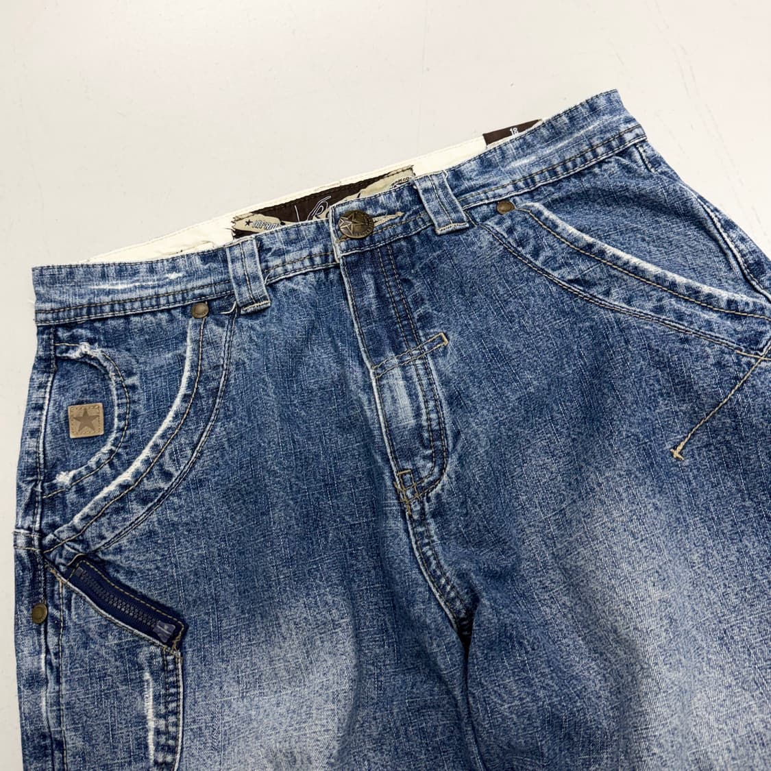 힙합 올드스쿨 워싱 데님팬츠 상품이미지4