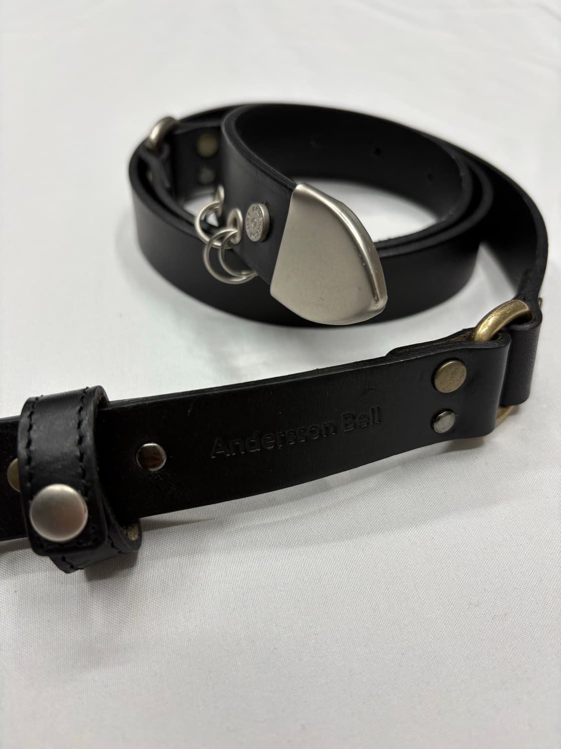 앤더슨 벨 블랙 레더 벨트 Andersson Bell 상품이미지2