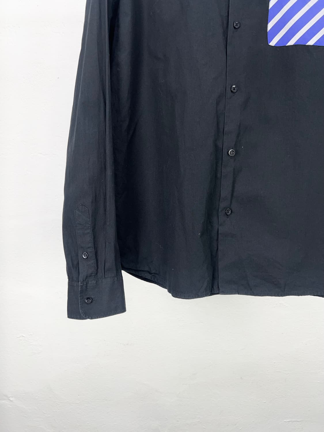 라프시몬스 X 프레드페리 14AW 스트립 버튼 다운 셔츠 상품이미지4