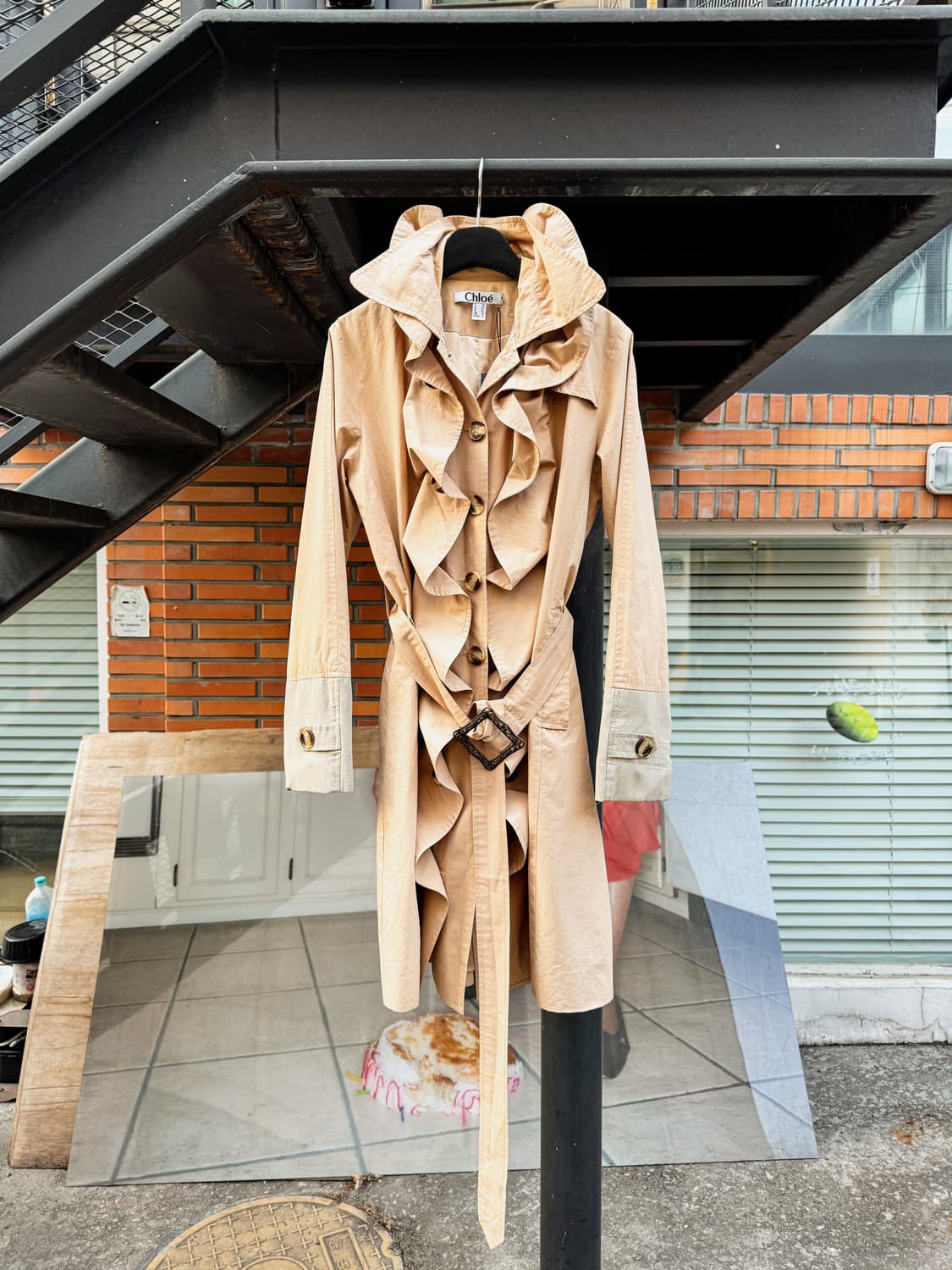 Chloe – Ruffle Detail Trench Coat 상품이미지2