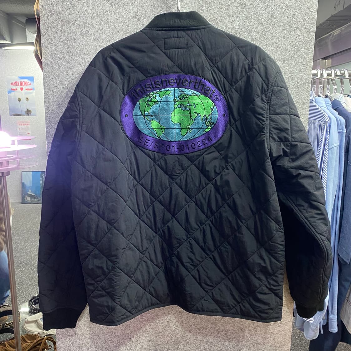 디스이즈네버댓 블랙 글로브 퀄티드 자켓 B3906 상품이미지6