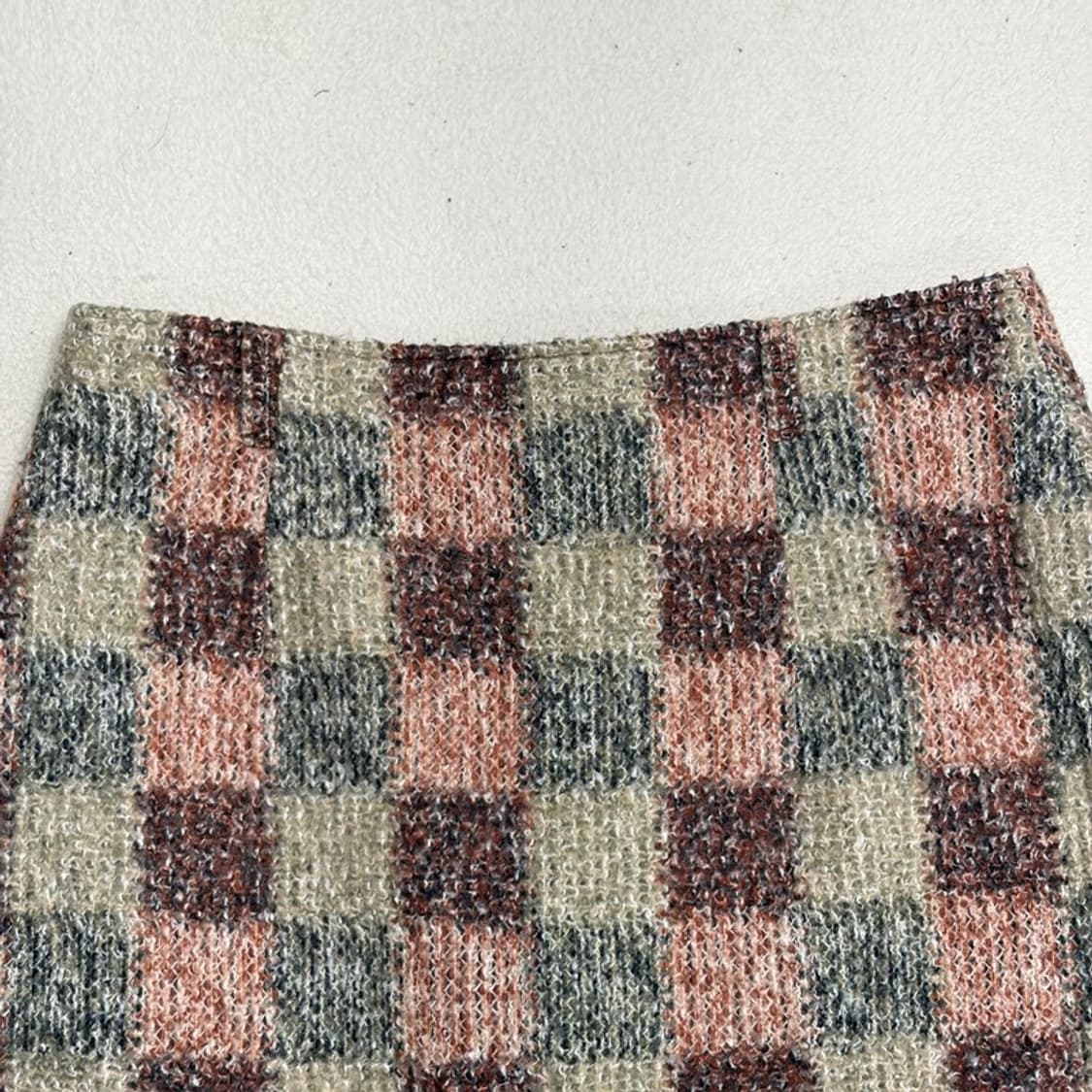 체크 울 스커트 L 상품이미지3