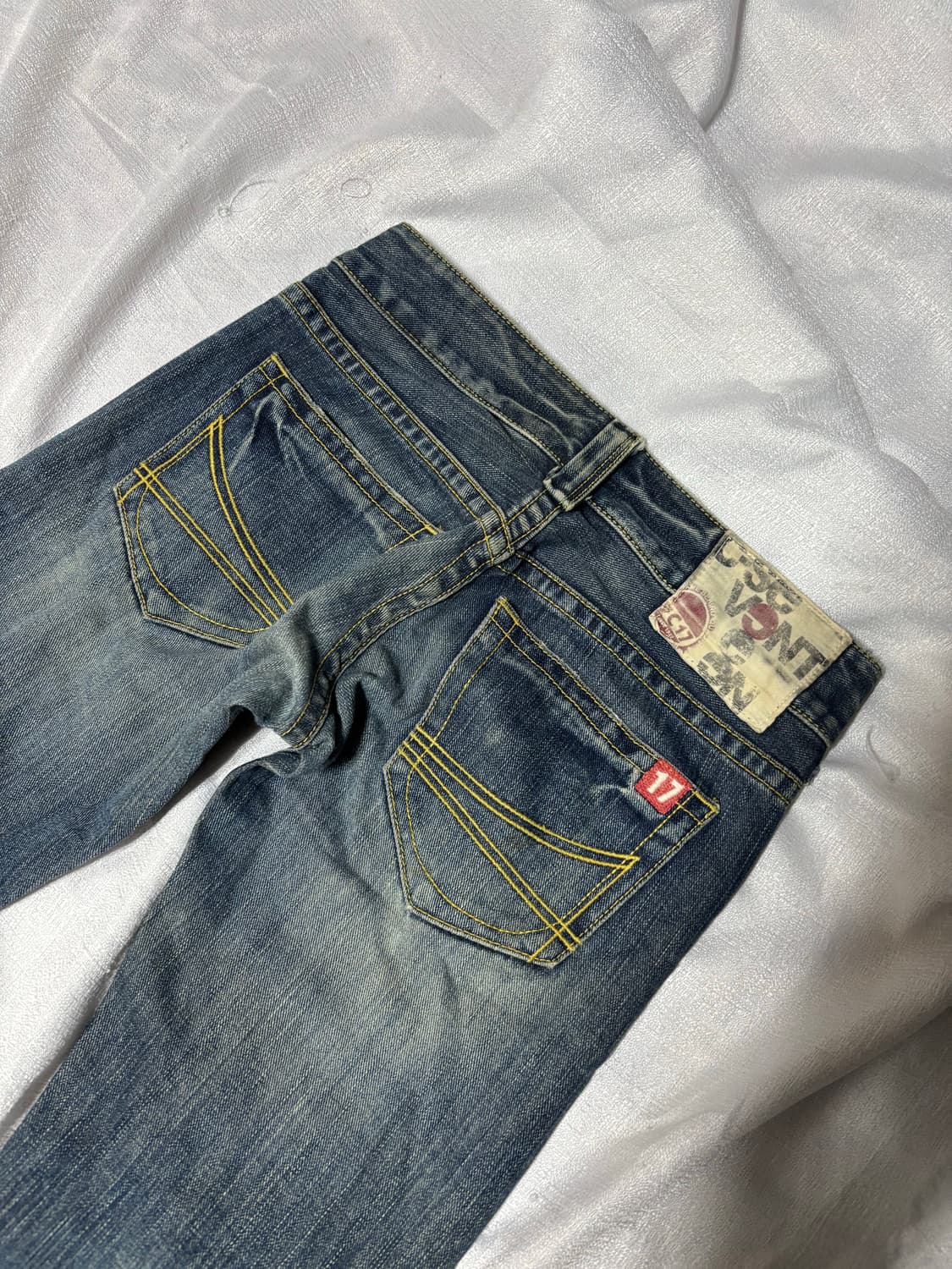 “Unknown” Y2K Crack Washed  Boots Cut Pa 상품이미지6
