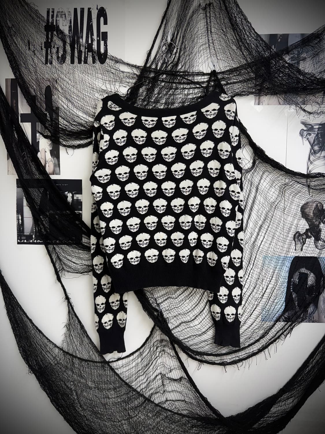 Skull pattern cardigan 상품이미지5