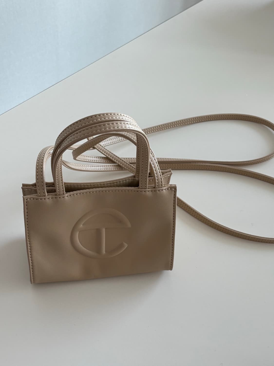 텔파 스몰 크로스백 베이지 상품이미지1