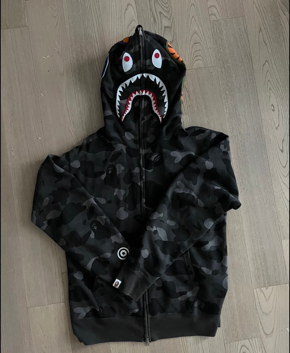 베이프 샤크후드 흑계 XL 새상품 상품이미지1