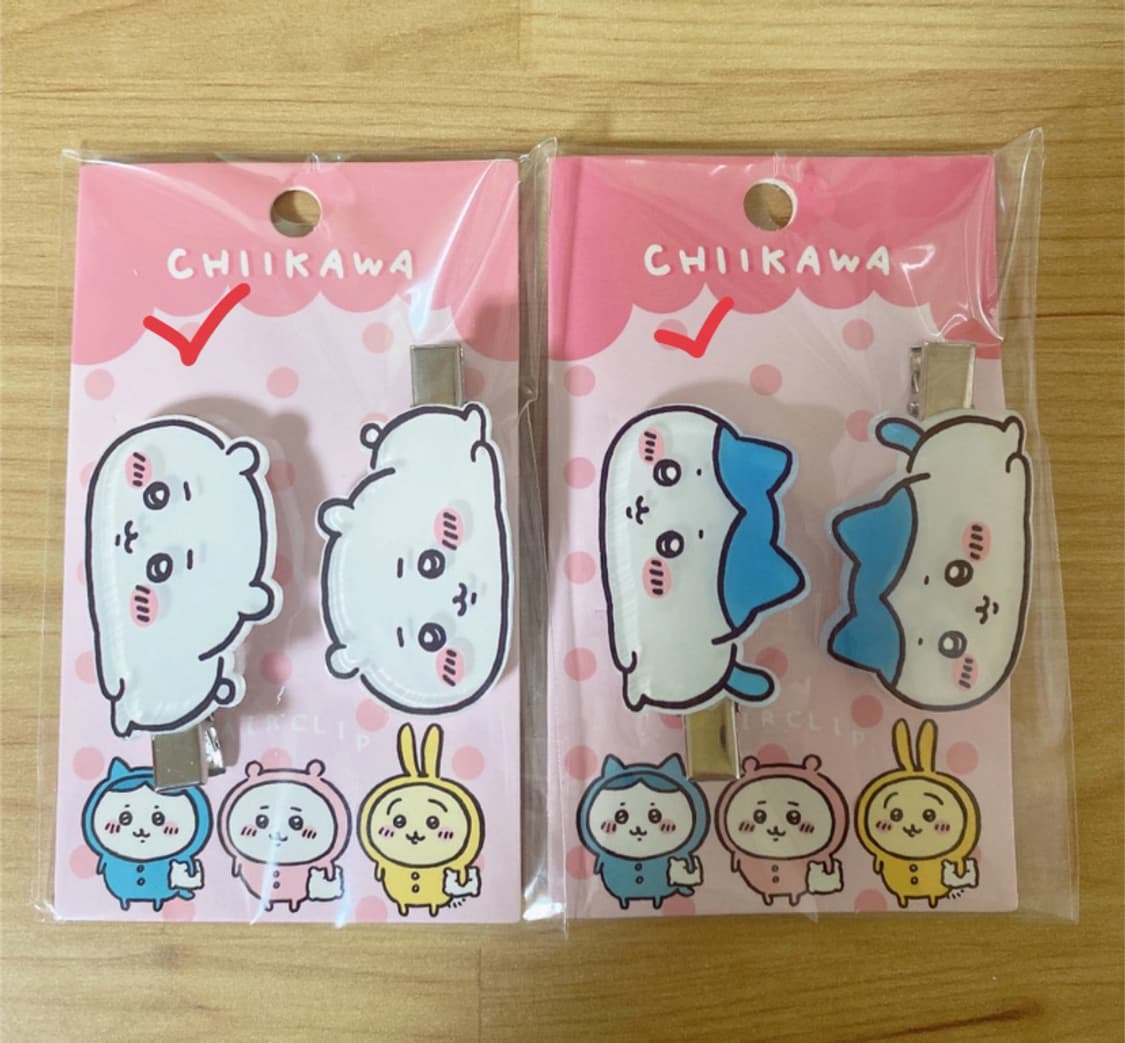 먼작귀 치이카와 하치와레 누워있는 헤어핀 상품이미지1