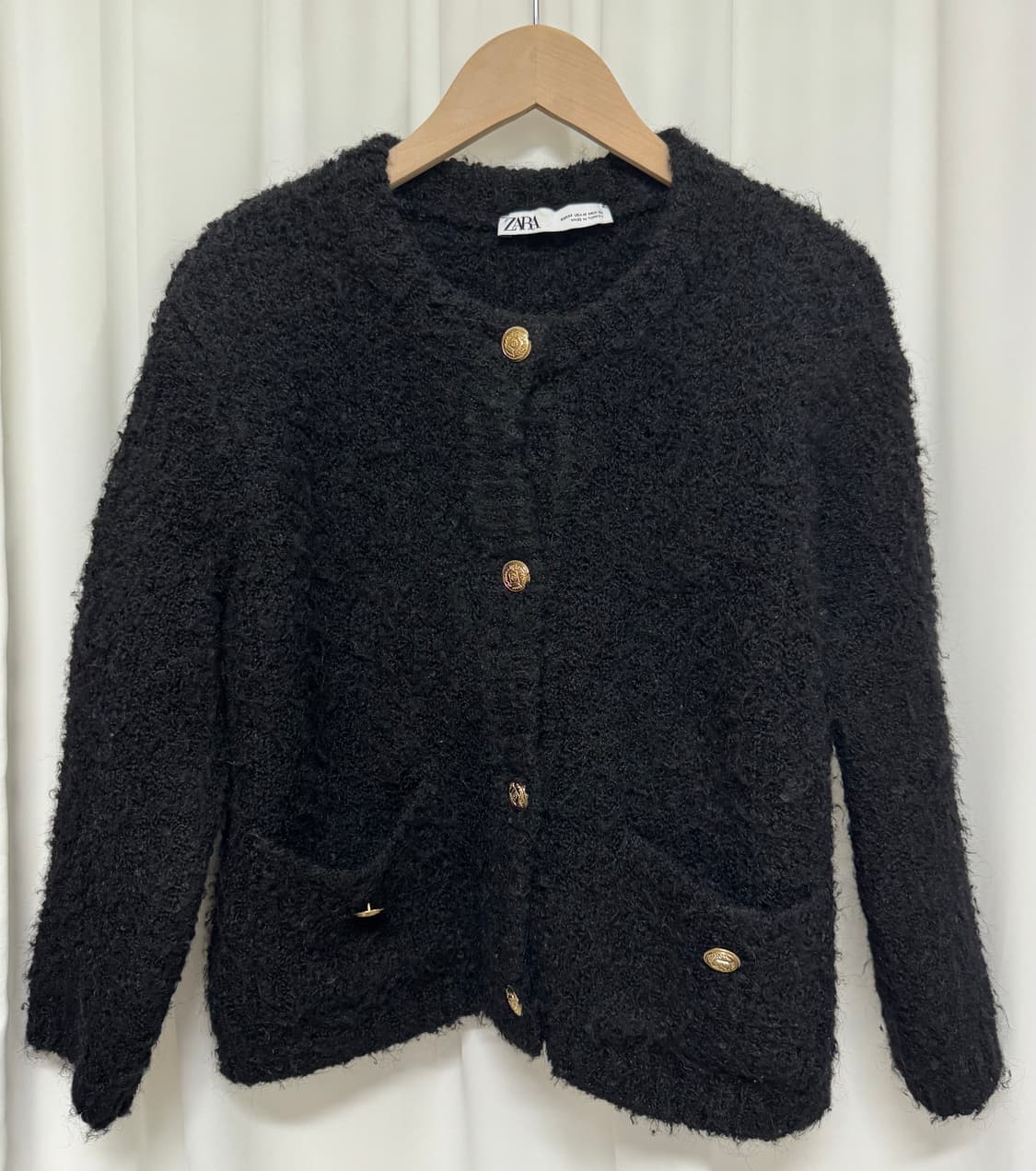 zara자라 블랙 부클레 가디건 상품이미지1