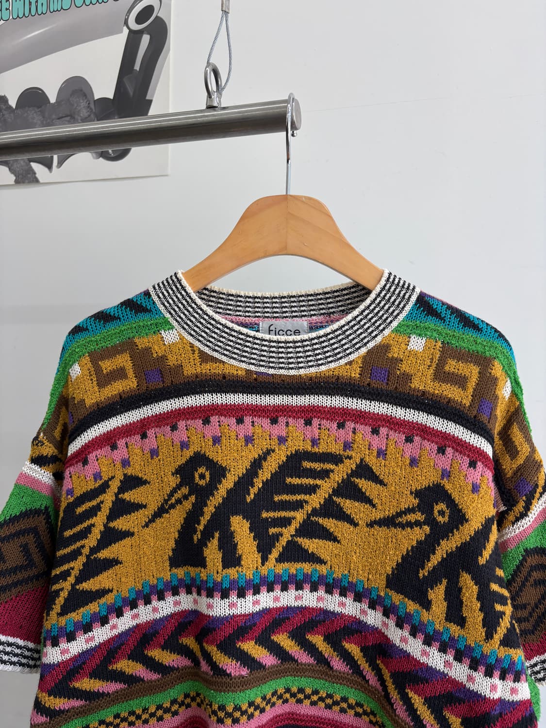 FICCE 패턴 코튼 니트 반팔  상품이미지2