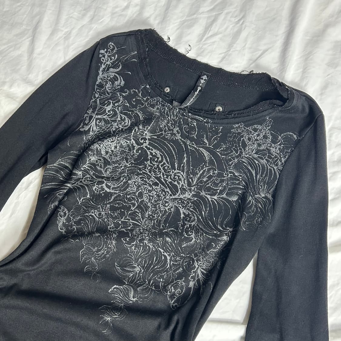 [OZZ CROCE] 오즈크로스 고딕 펑크 셔링 롱슬리브 상품이미지2