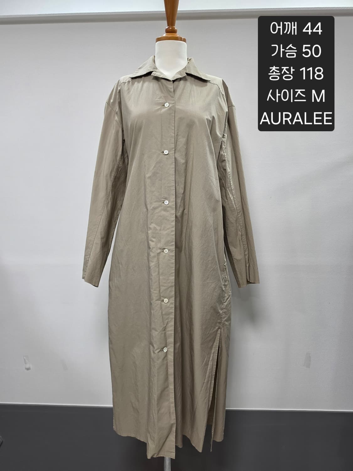 AURALEE 베이지 셔츠 원피스 M 상품이미지1