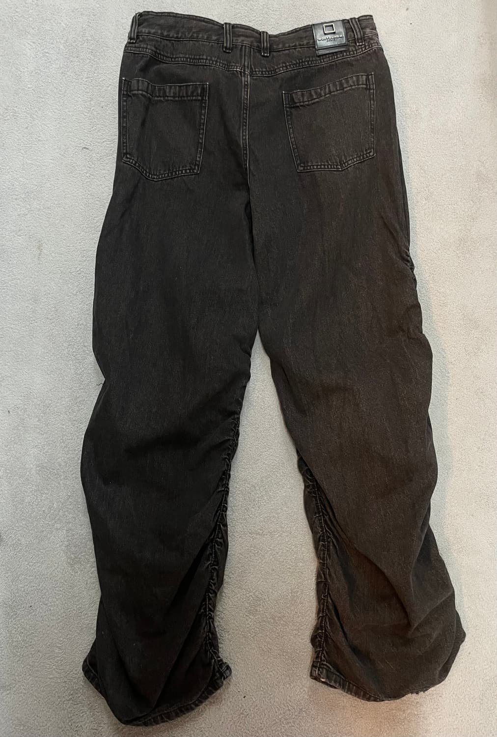 33사이즈/ 우영미 24SS 흑청 셔링 팬츠 상품이미지6