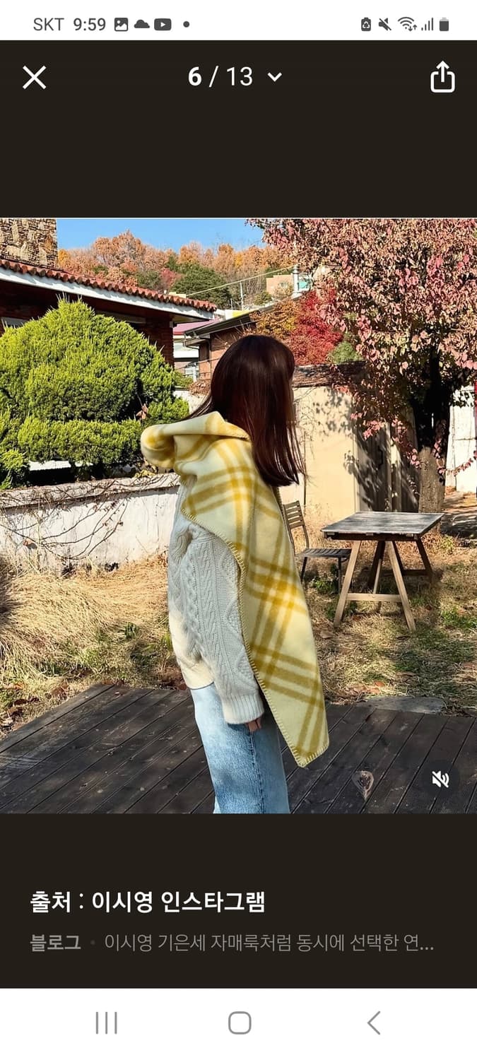 버버리 핑크 체크 울후드 머플러 남여공용 상품이미지7