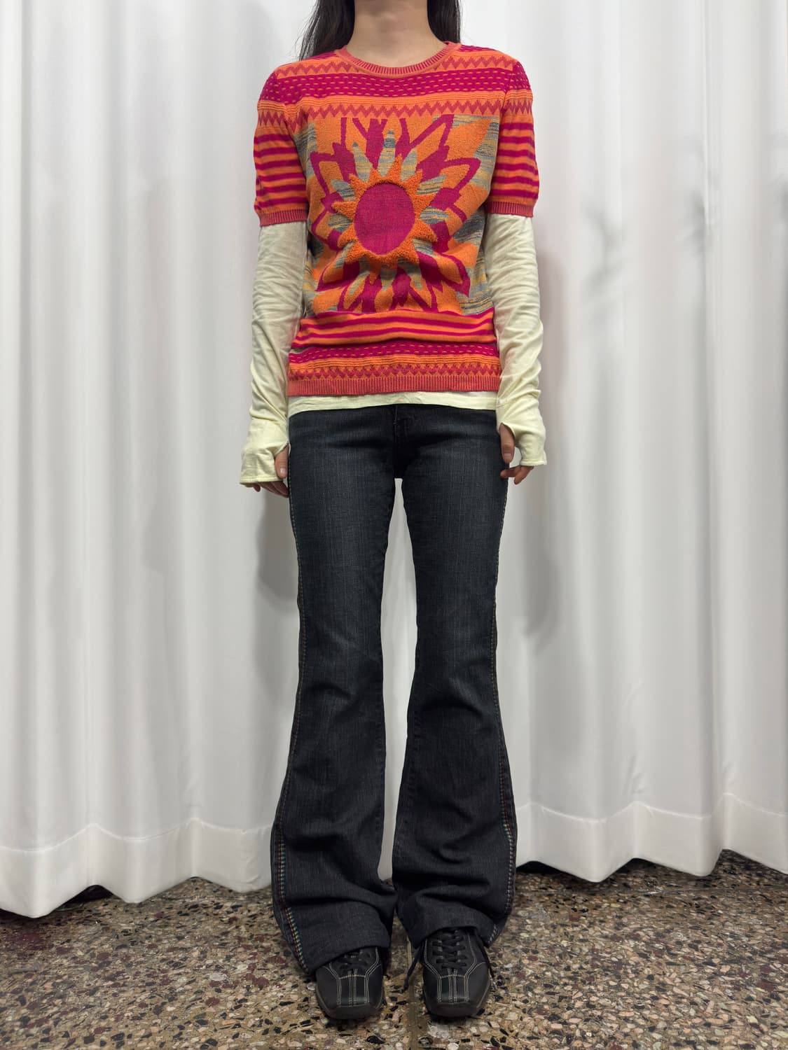 blue jam stitch denim pants 상품이미지1