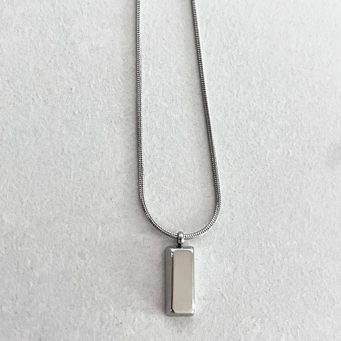 베이직 직사각 체인 목걸이 상품이미지1