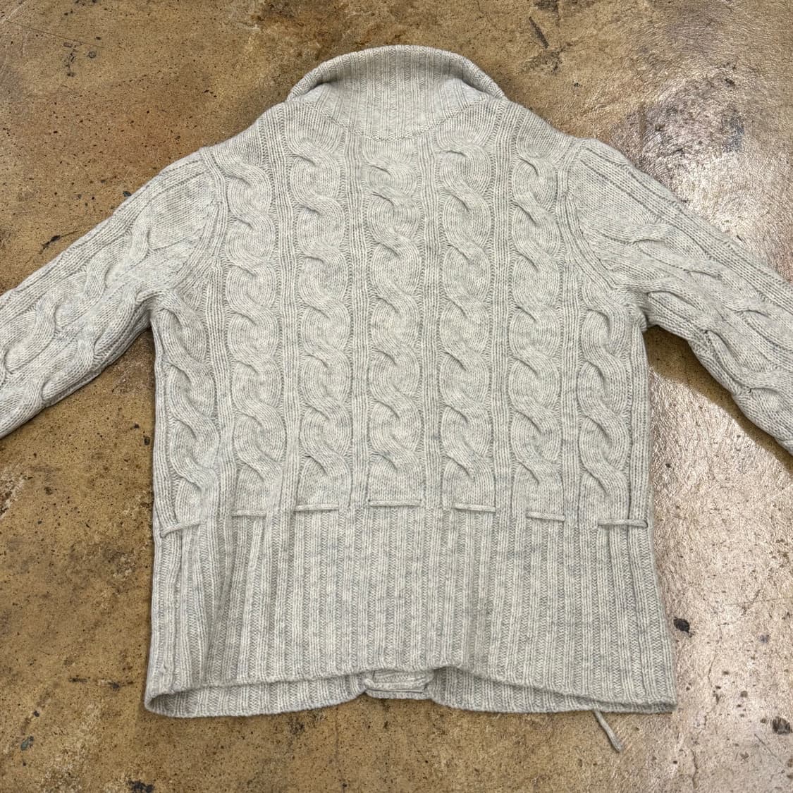 폴로 진스 크롭 베이지 니트 가디건 상품이미지4