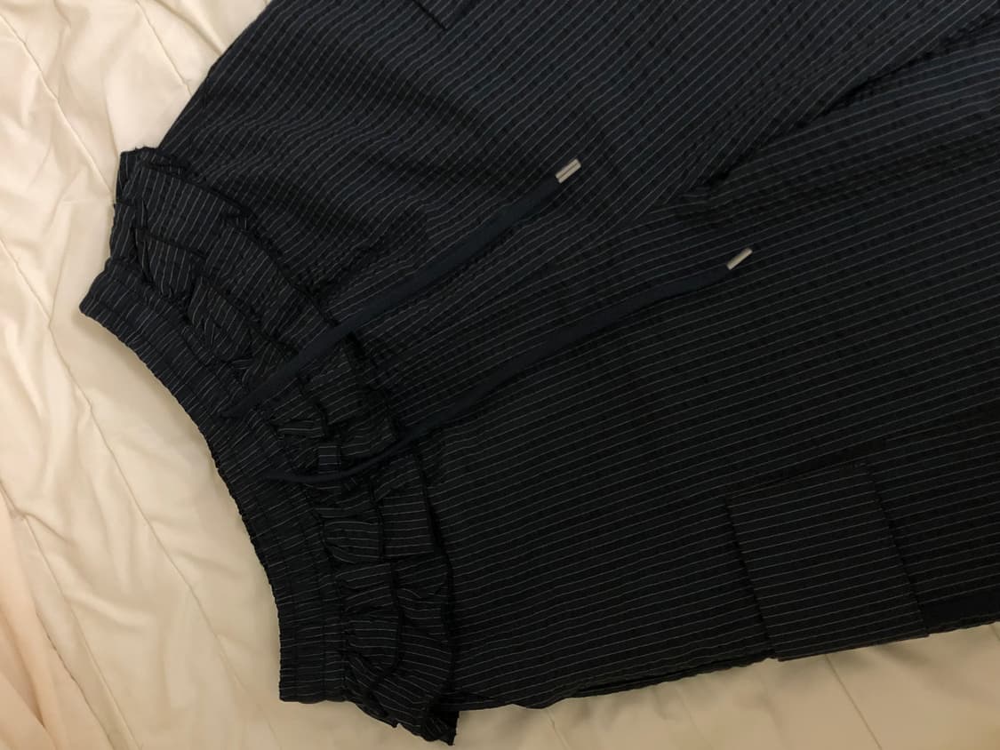 타입서비스 Ruffled Stripe Pants Navy 상품이미지4