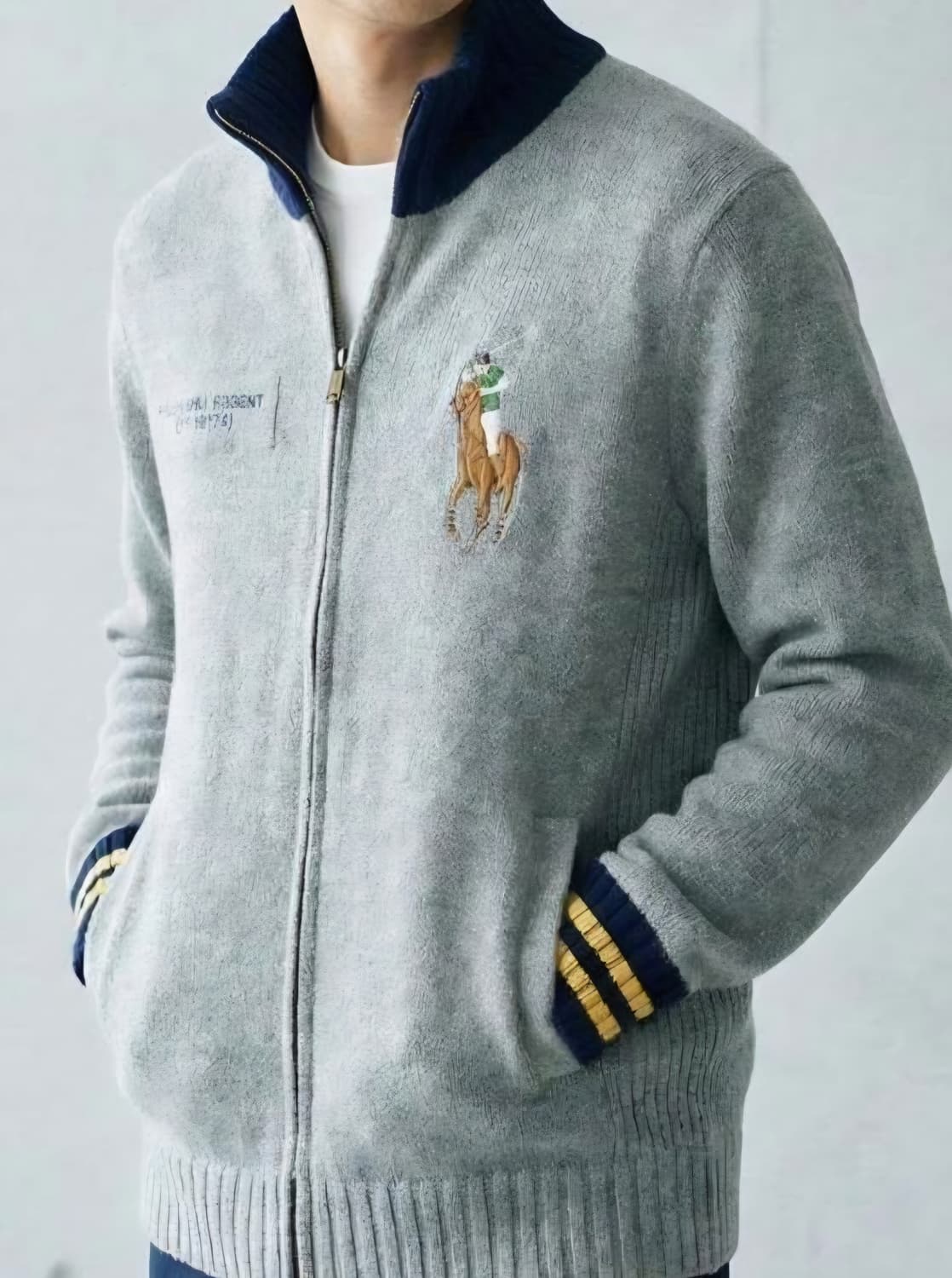 폴로 빅포니 램스울 투웨이 니트집업 상품이미지2