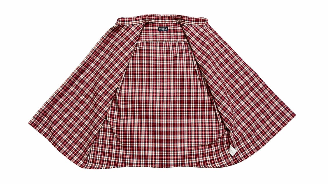 JPN 일본빈티지 Y2K 모리걸 올드 유니클로 UNIQLO 체크 셔츠 L 상품이미지3