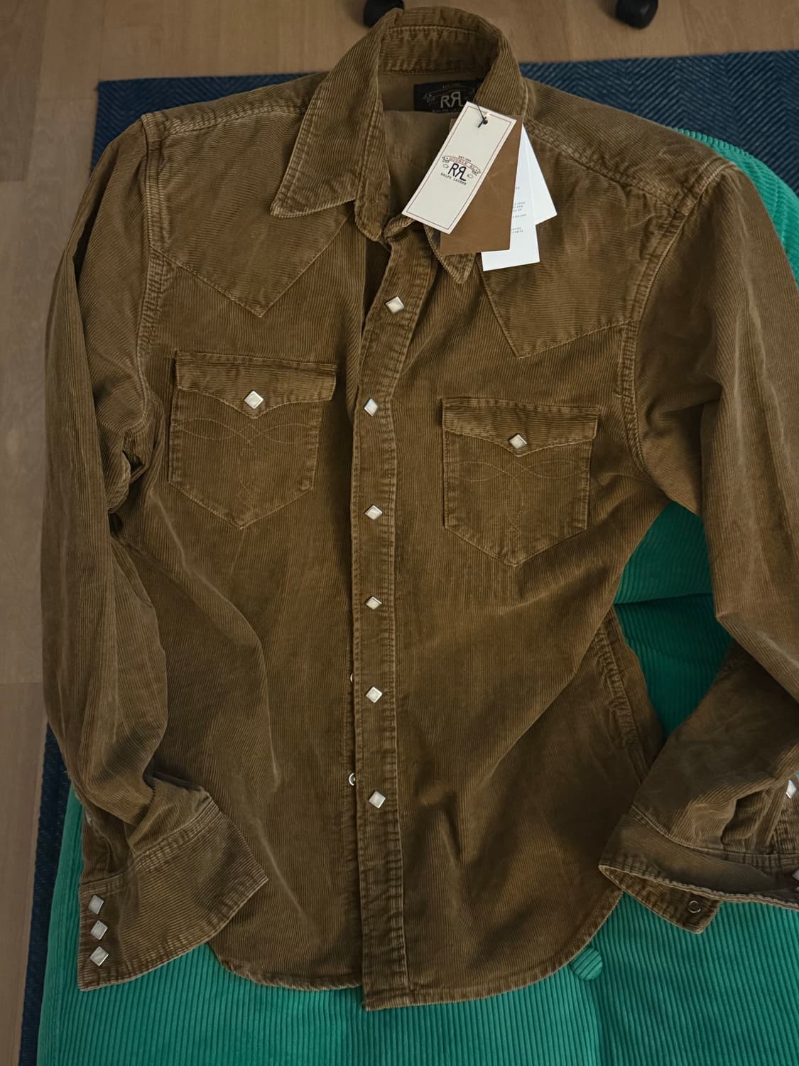 RRL 코듀로이 웨스턴 셔츠 L 새상품 상품이미지1