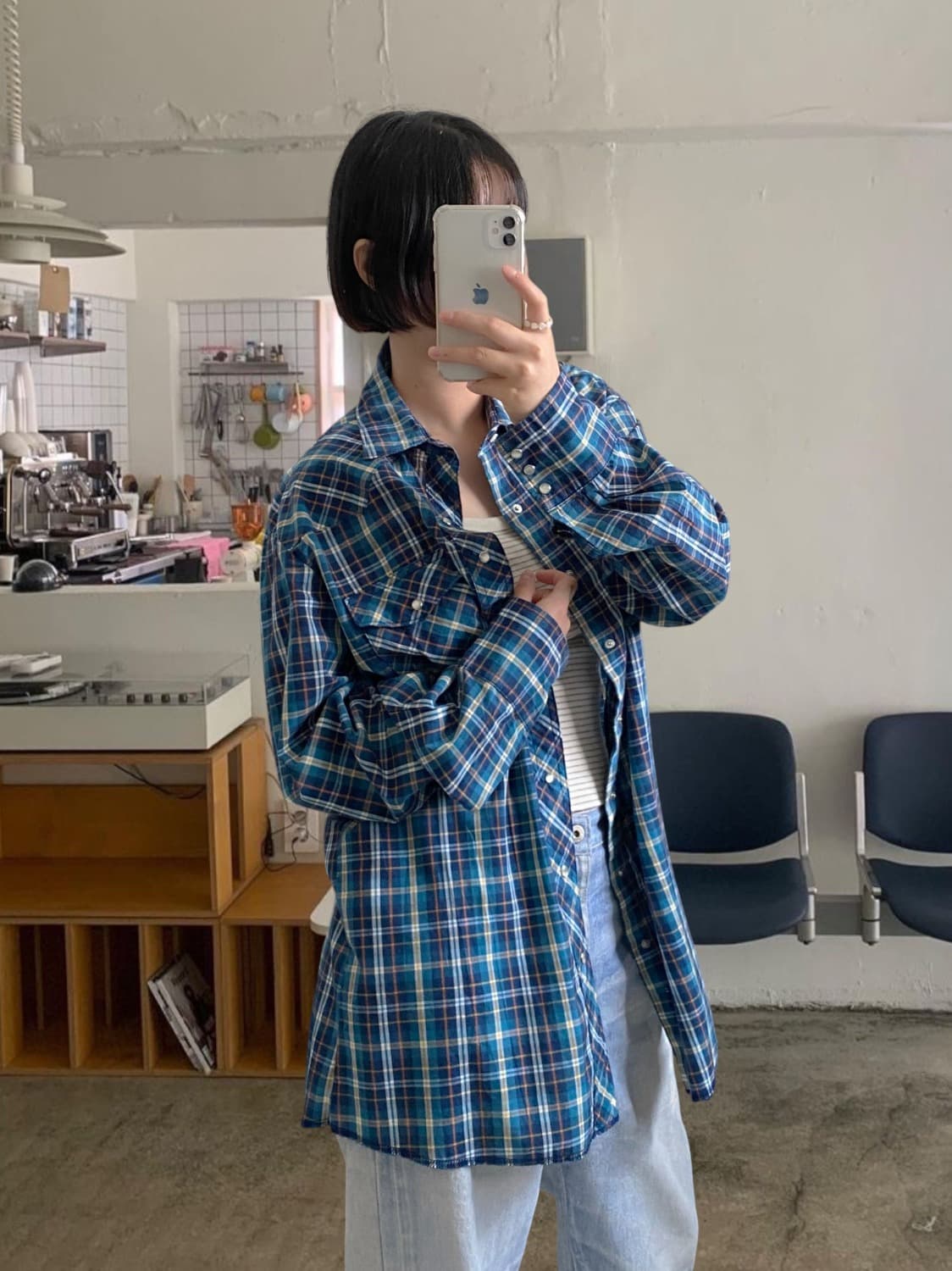 랭글러 체크 셔츠 (Man XL) 상품이미지1