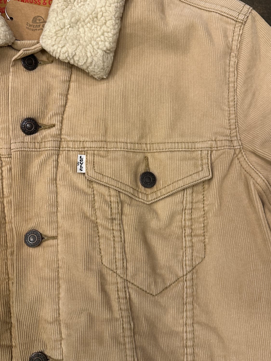 리바이스 코듀로이 쉐르파 자켓 베이지 M 상품이미지3