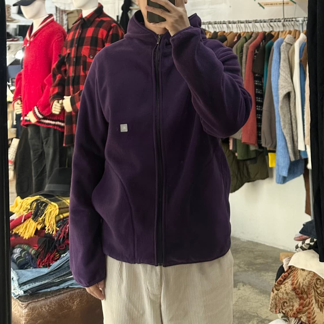 (착용컷) 유니클로 플리스 후드 집업 (남성용 103) 상품이미지3