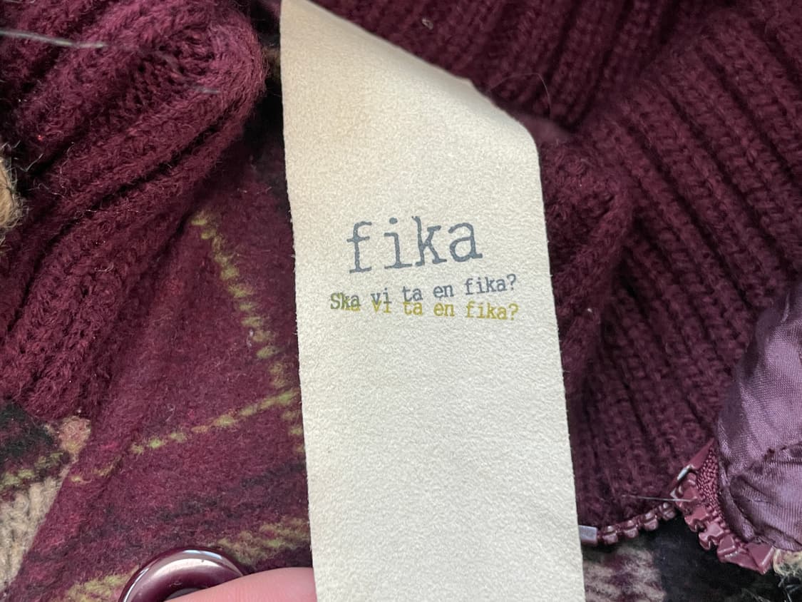 Fika 빈티지 퍼트리밍 체크 자켓 goa y2k 상품이미지4