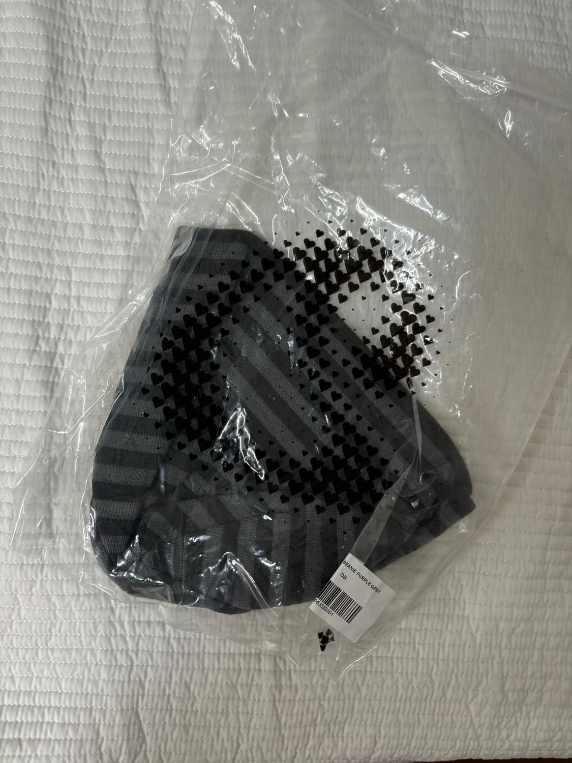 코이세이오 25SS 스트라이프 비니 퍼플 그레이 상품이미지1