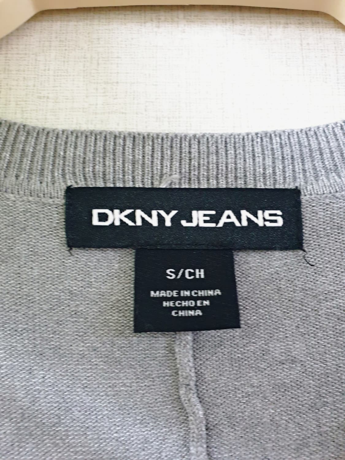 DKNY 니트원피스 브이넥 롱니트 55 그레이 S 상품이미지7