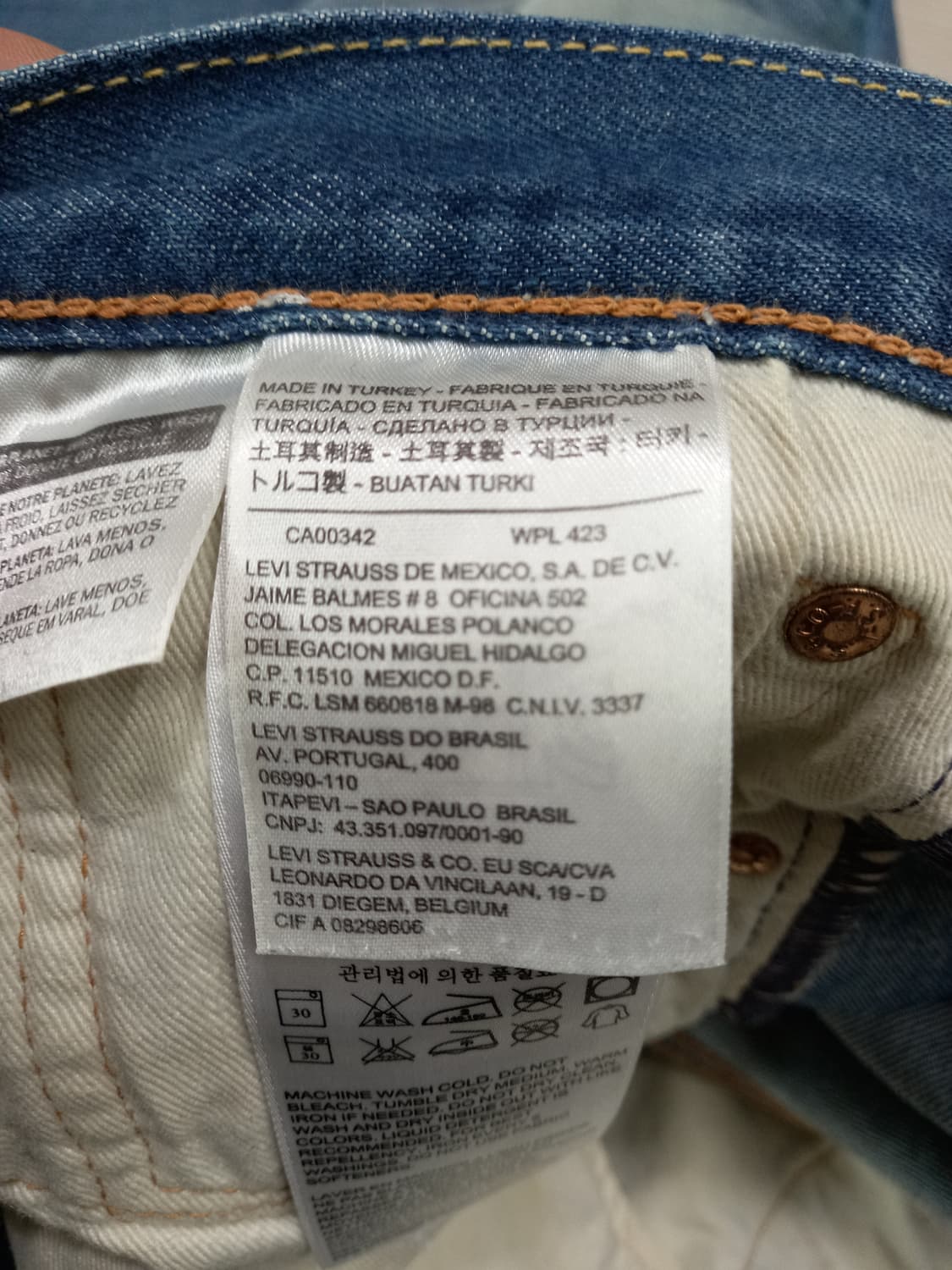 34 리바이스501 Turkey 워싱 일자진 34-584 상품이미지8