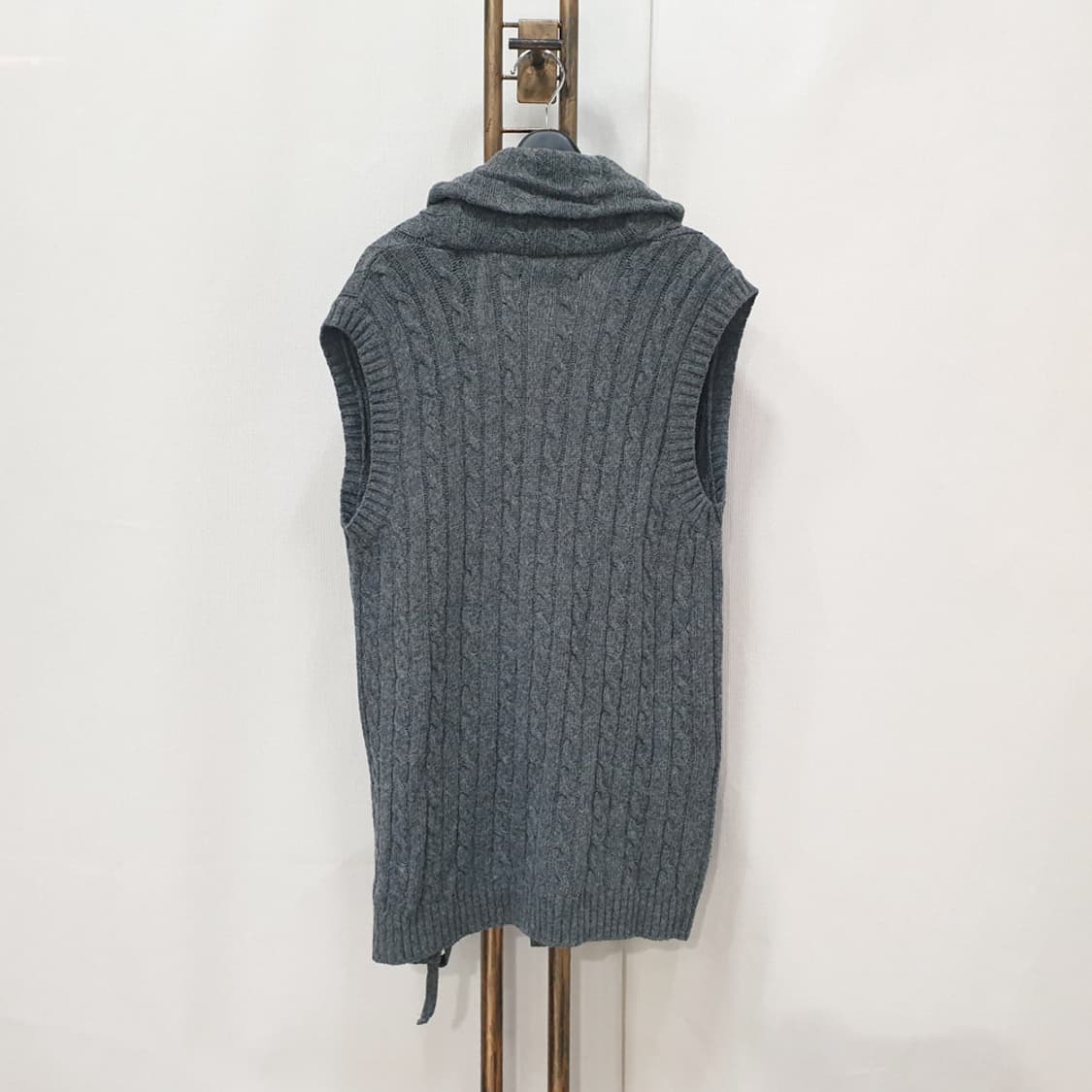헤리티지 럭스위즈 롱 니트 조끼 그레이 F 상품이미지5