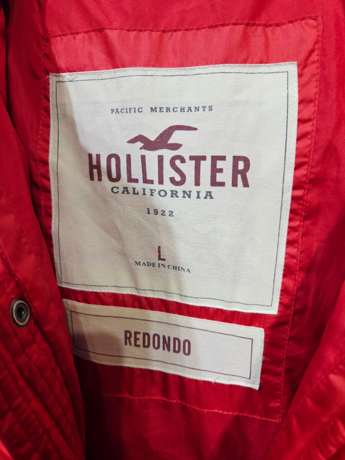 홀리스터 레돈도 레드 다운 후드 패딩 상품이미지7