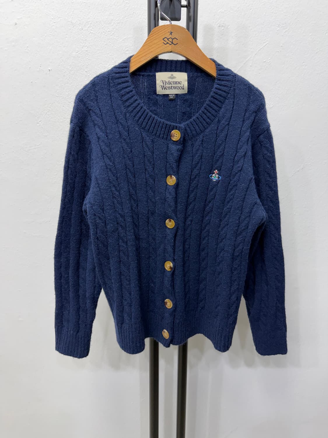 정품) 비비안웨스트우드 여성 케이블 니트 가디건 M 상품이미지1