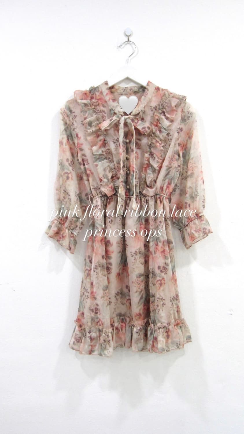 빈티지 페어리 플라워 플로럴 원피스 모리 하구미 오리엔탈코코모리크루빈티지 상품이미지2