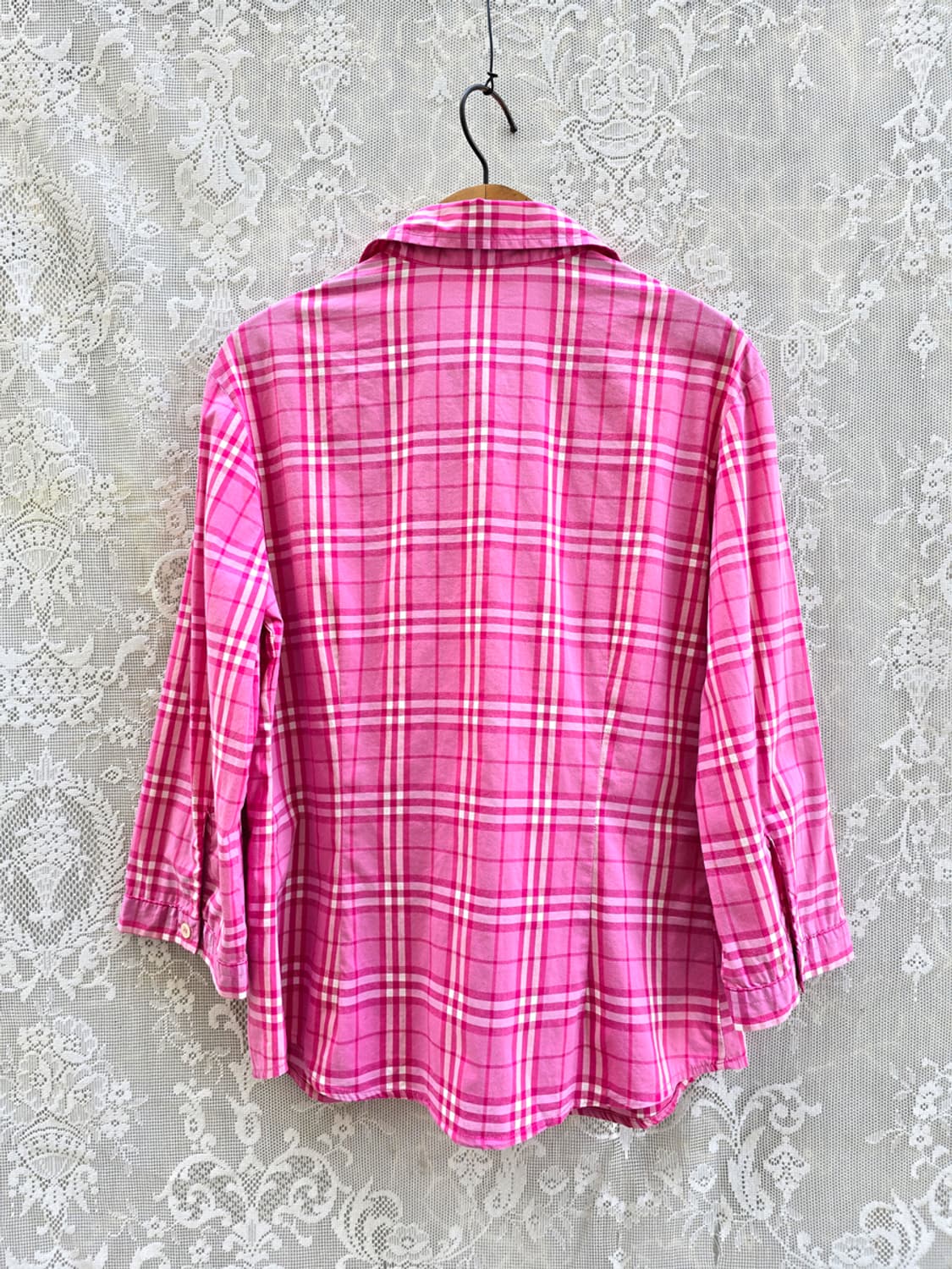 버버리 타탄체크 칠부 셔츠 상품이미지5