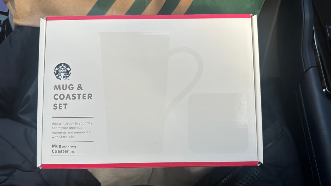 (새상품) 스타벅스 시크릿 딜라이트 머그앤코스터 세트 아이보리 상품이미지1