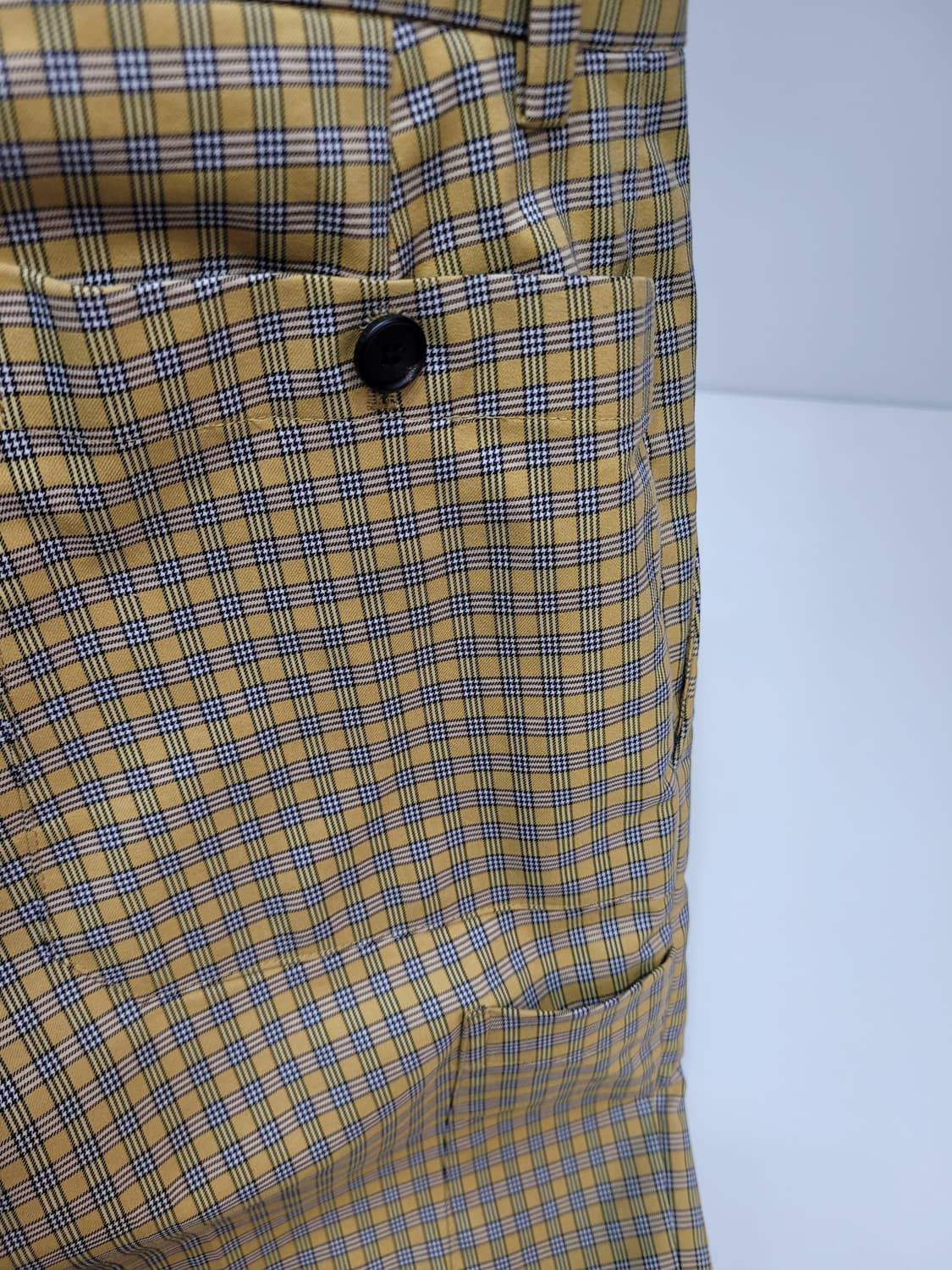 WOOYOUNGMI 우영미 타탄 체크 패턴 팬츠 / 남 76 옐로우
 상품이미지3