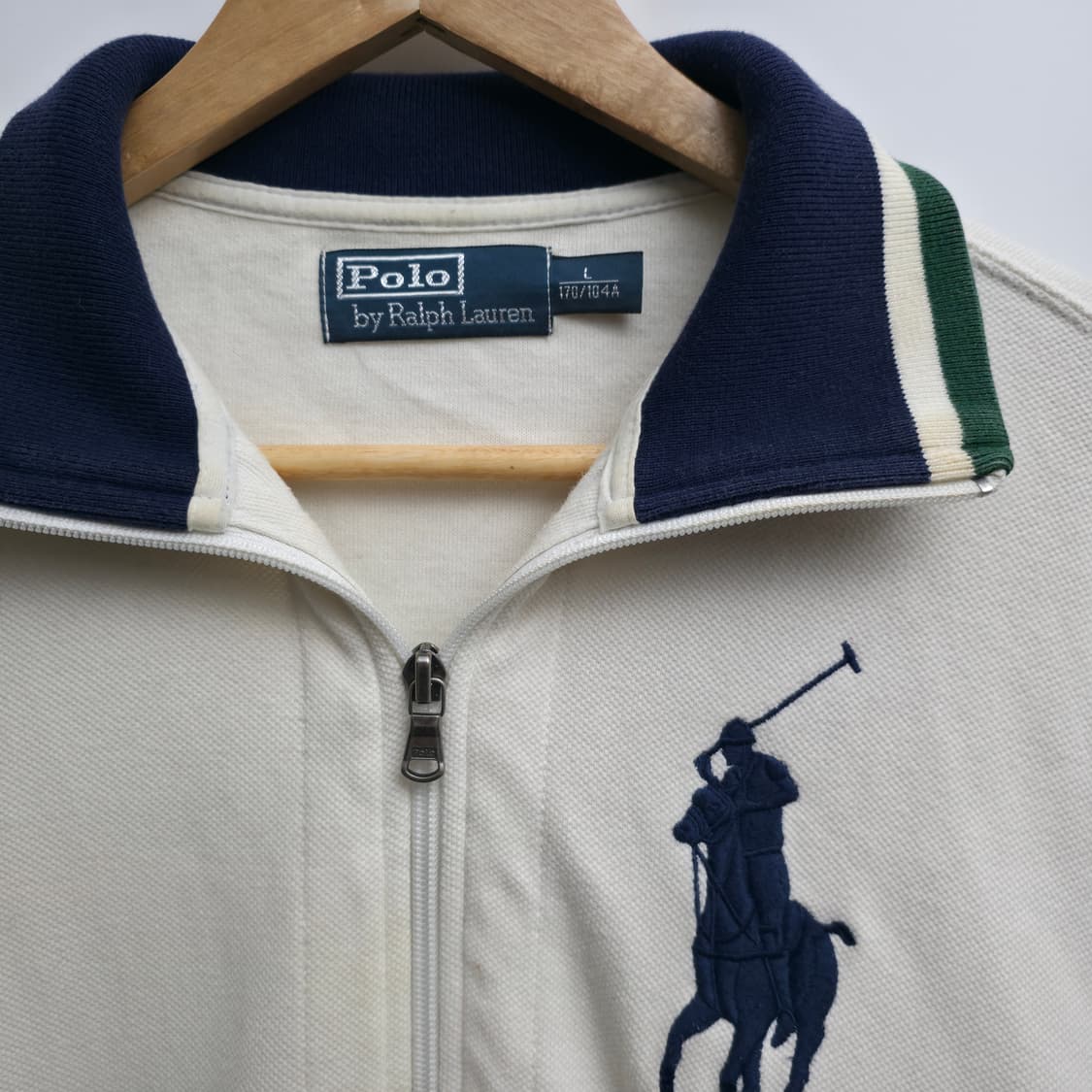 [L] 폴로 랄프로렌 빅포니 화이트 집업 상품이미지5