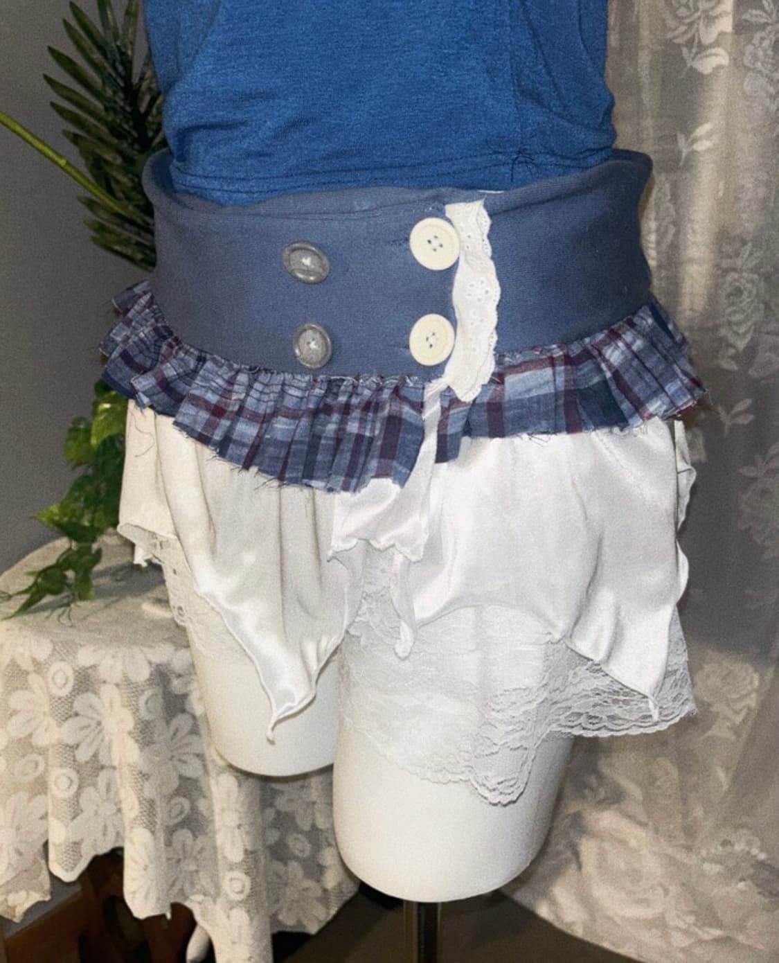 티엠디디케이 TMDDK 토끼 레이스 모자, 레이어드 스커트 빈티지 상품이미지7